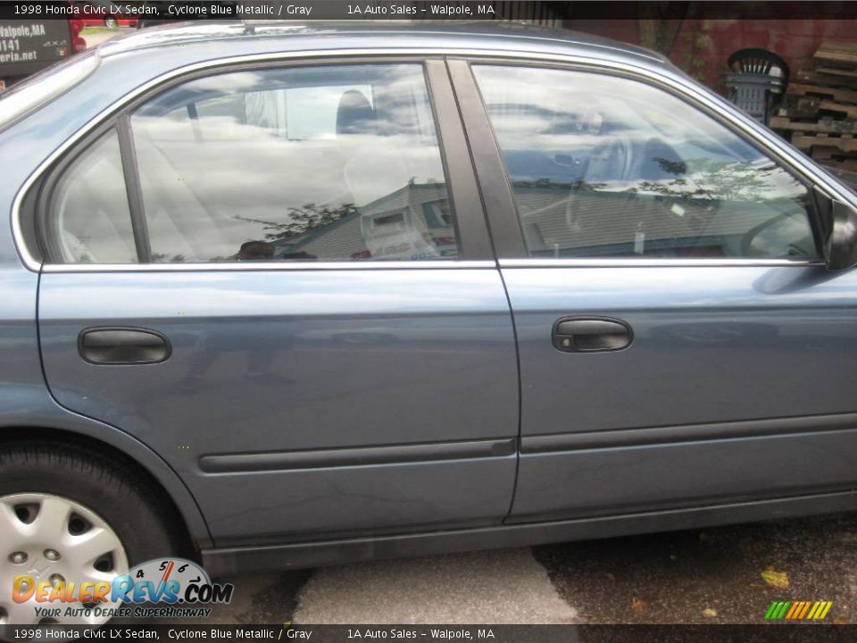 1998 Honda Civic LX Sedan Cyclone Blue Metallic / Gray Photo #14