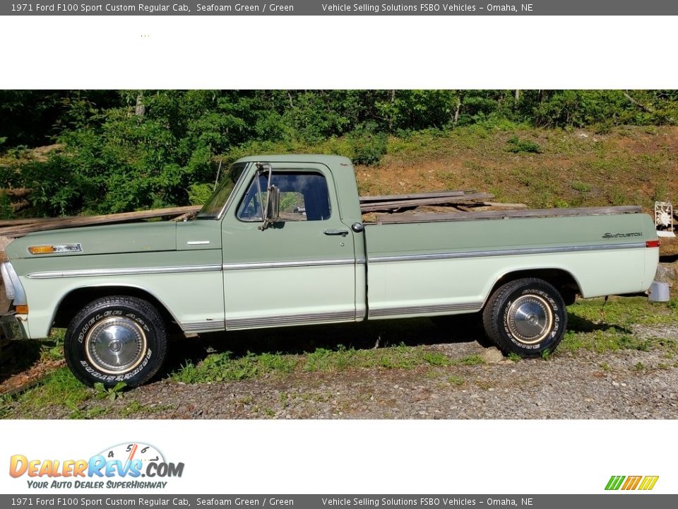 Seafoam Green 1971 Ford F100 Sport Custom Regular Cab Photo #1