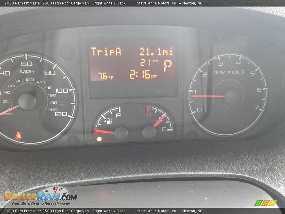 2020 Ram ProMaster 2500 High Roof Cargo Van Bright White / Black Photo #18