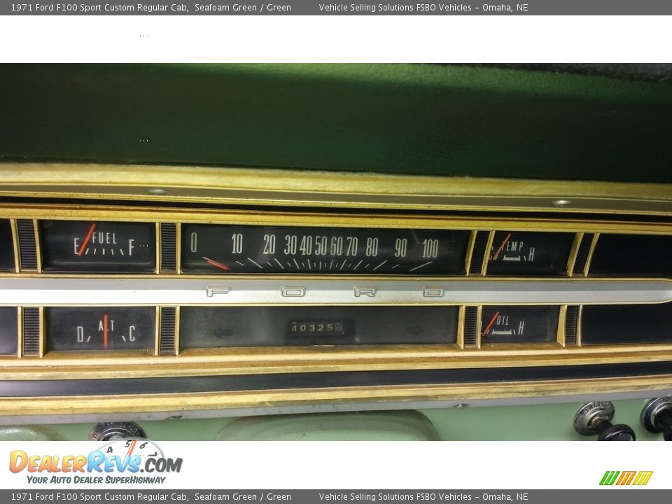 1971 Ford F100 Sport Custom Regular Cab Gauges Photo #3