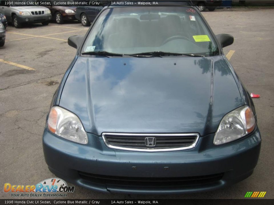 1998 Honda Civic LX Sedan Cyclone Blue Metallic / Gray Photo #17