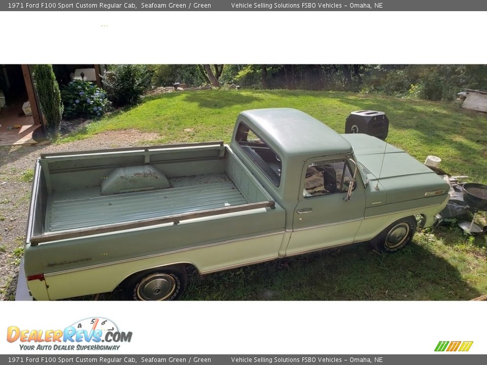 1971 Ford F100 Sport Custom Regular Cab Seafoam Green / Green Photo #8