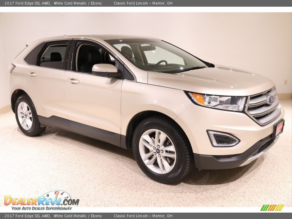 2017 Ford Edge SEL AWD White Gold Metallic / Ebony Photo #1