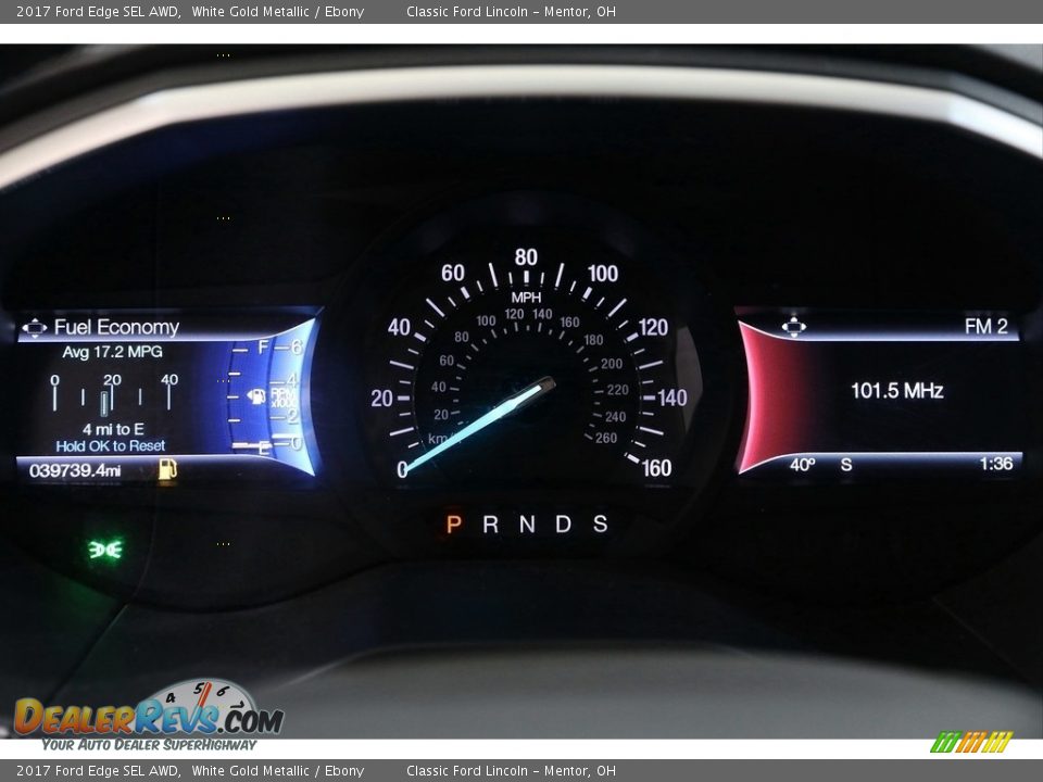 2017 Ford Edge SEL AWD White Gold Metallic / Ebony Photo #8