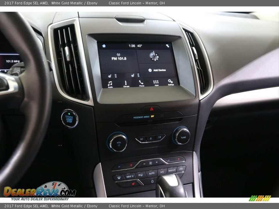 2017 Ford Edge SEL AWD White Gold Metallic / Ebony Photo #9