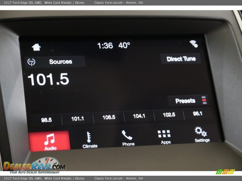 2017 Ford Edge SEL AWD White Gold Metallic / Ebony Photo #10