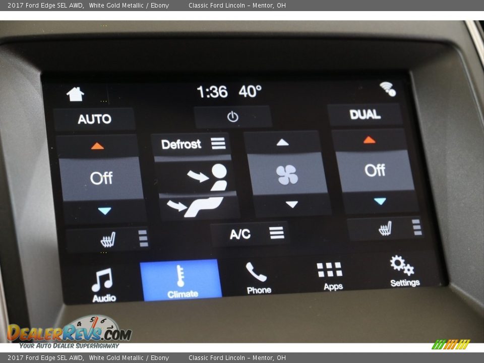2017 Ford Edge SEL AWD White Gold Metallic / Ebony Photo #11