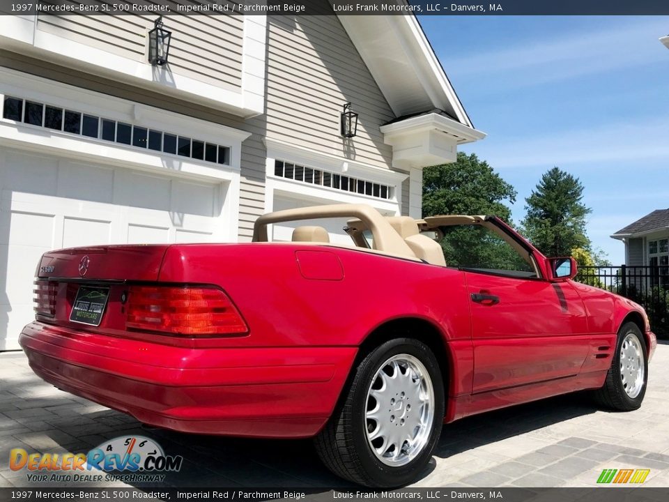 1997 Mercedes-Benz SL 500 Roadster Imperial Red / Parchment Beige Photo #4