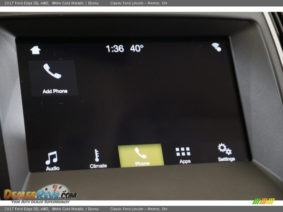 2017 Ford Edge SEL AWD White Gold Metallic / Ebony Photo #12