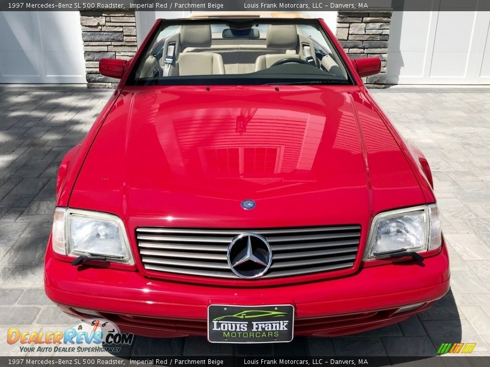 1997 Mercedes-Benz SL 500 Roadster Imperial Red / Parchment Beige Photo #8