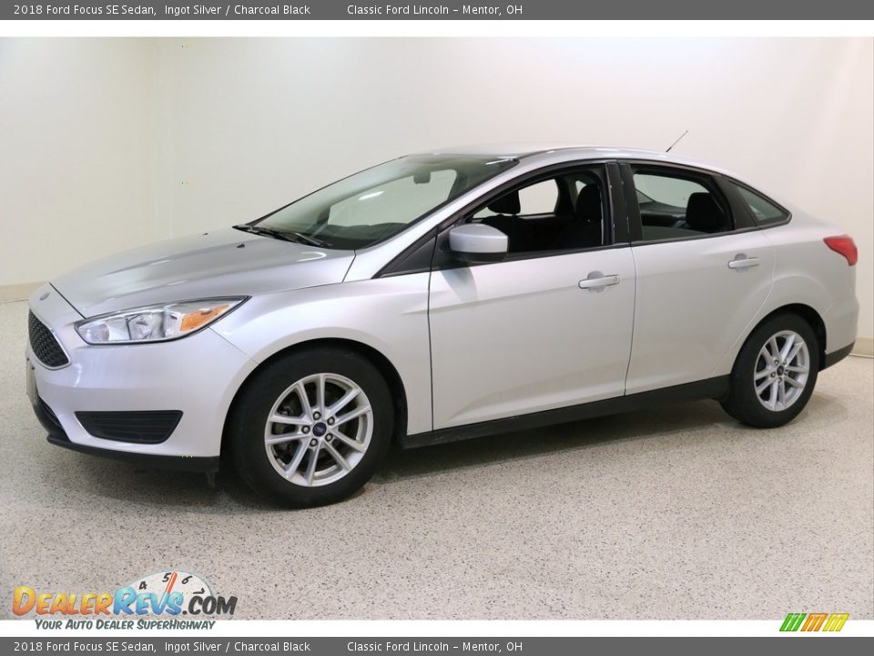 2018 Ford Focus SE Sedan Ingot Silver / Charcoal Black Photo #3
