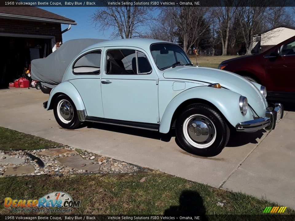 Baby Blue 1968 Volkswagen Beetle Coupe Photo #21