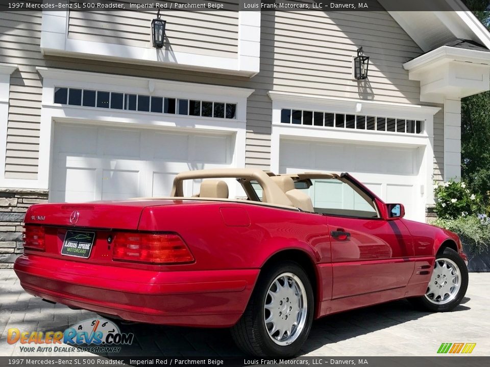 1997 Mercedes-Benz SL 500 Roadster Imperial Red / Parchment Beige Photo #18