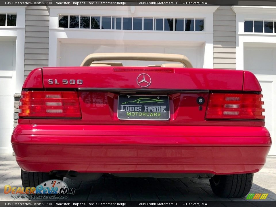 1997 Mercedes-Benz SL 500 Roadster Imperial Red / Parchment Beige Photo #27