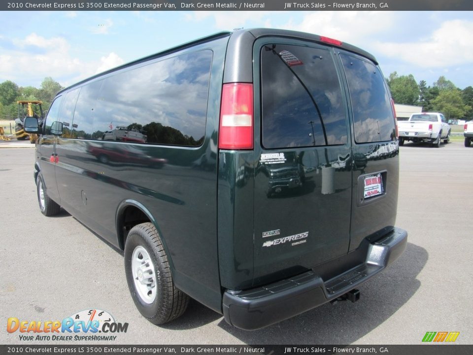 2010 Chevrolet Express LS 3500 Extended Passenger Van Dark Green Metallic / Neutral Photo #3