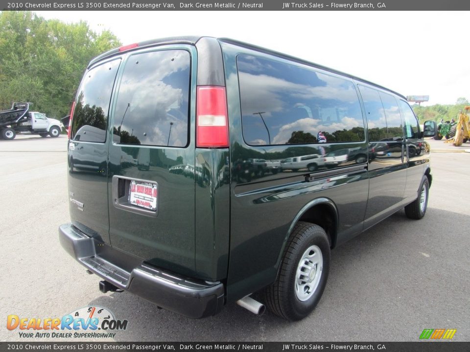 2010 Chevrolet Express LS 3500 Extended Passenger Van Dark Green Metallic / Neutral Photo #5
