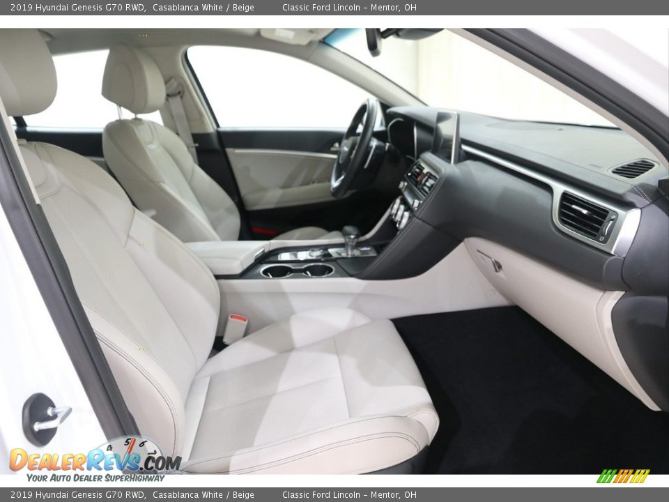 Beige Interior - 2019 Hyundai Genesis G70 RWD Photo #13