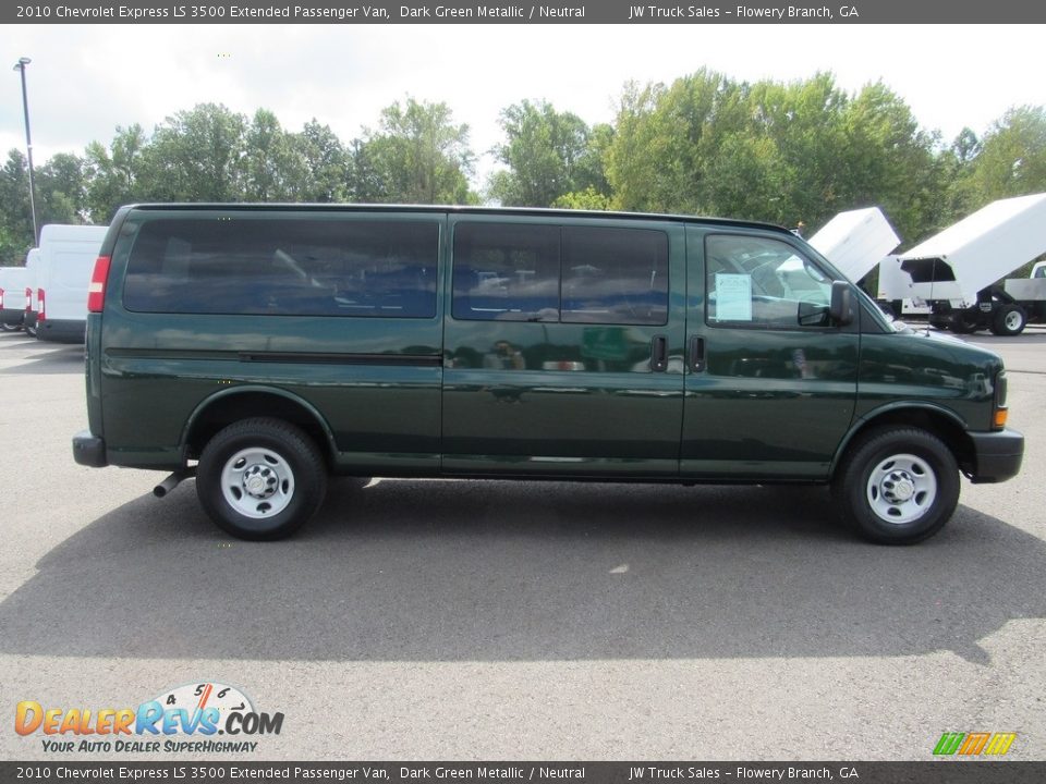 Dark Green Metallic 2010 Chevrolet Express LS 3500 Extended Passenger Van Photo #6