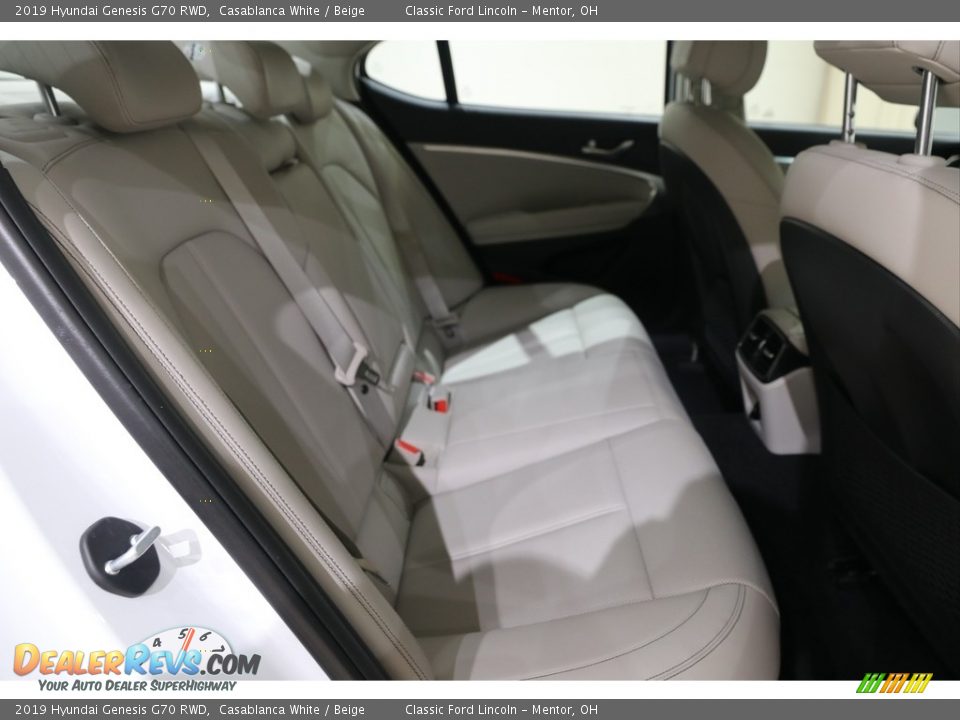 Rear Seat of 2019 Hyundai Genesis G70 RWD Photo #14