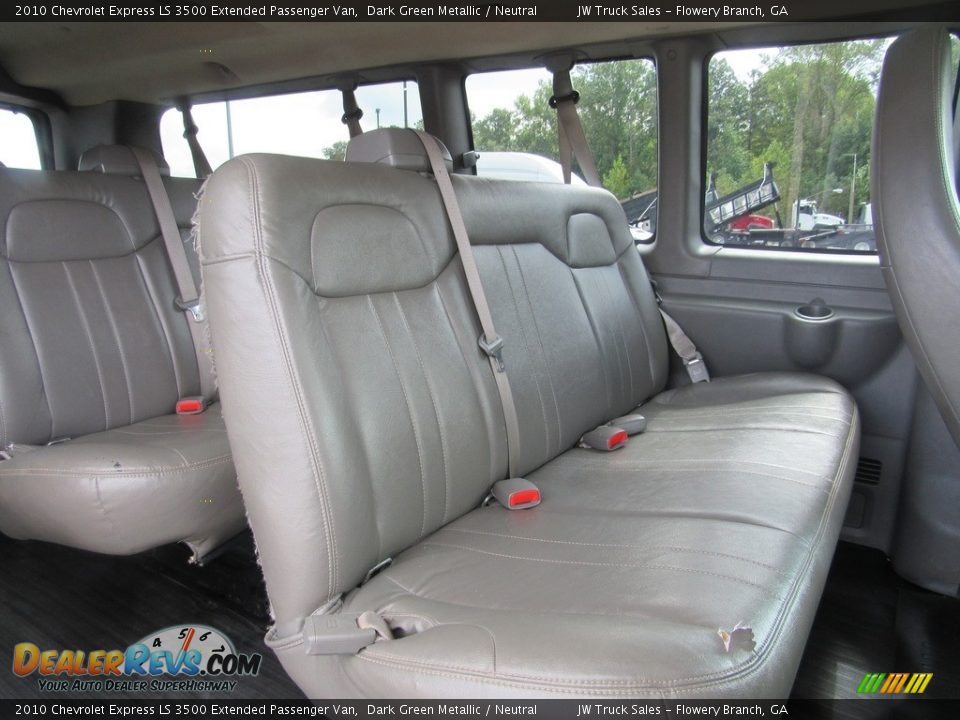 Rear Seat of 2010 Chevrolet Express LS 3500 Extended Passenger Van Photo #10