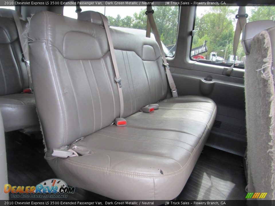 Rear Seat of 2010 Chevrolet Express LS 3500 Extended Passenger Van Photo #11