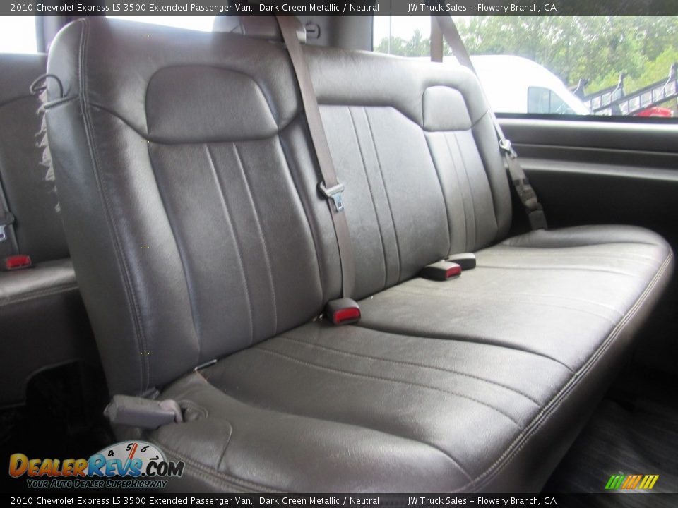 Rear Seat of 2010 Chevrolet Express LS 3500 Extended Passenger Van Photo #12