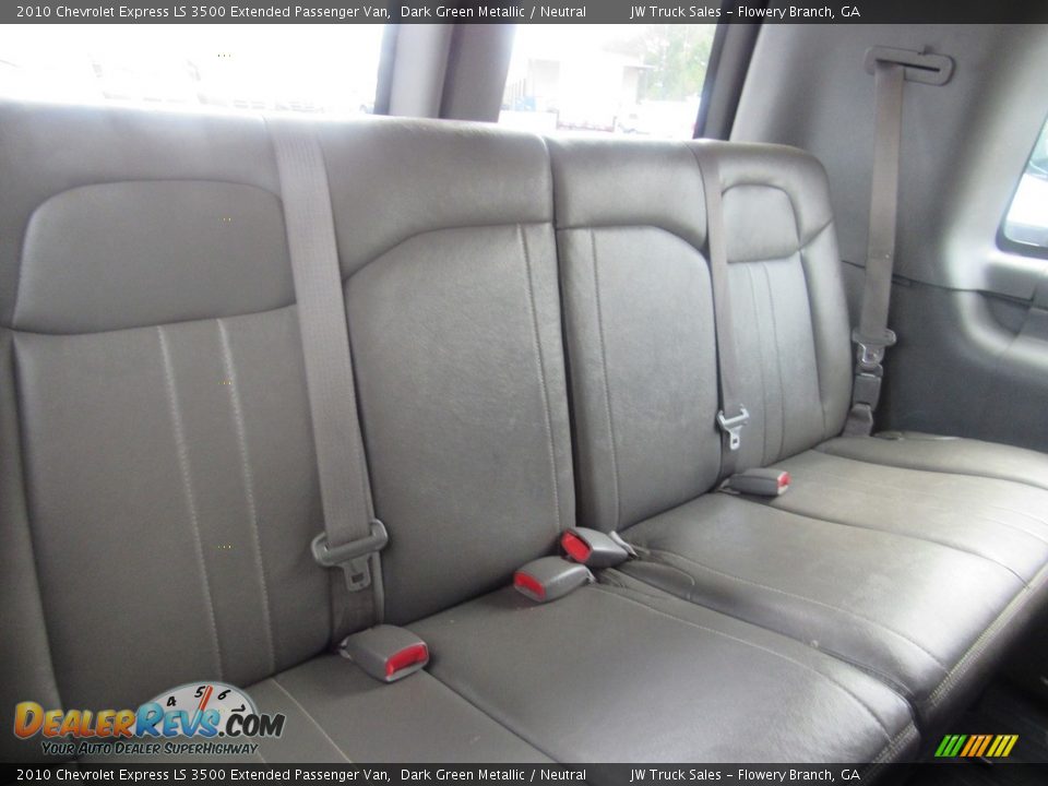 Rear Seat of 2010 Chevrolet Express LS 3500 Extended Passenger Van Photo #13