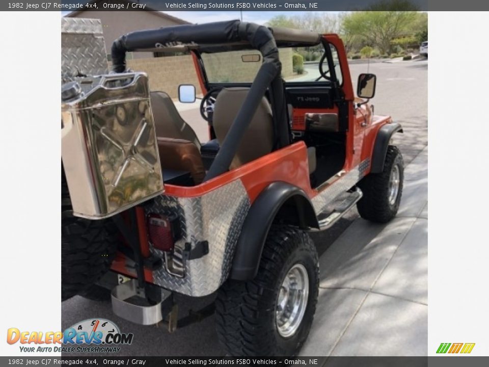 1982 Jeep CJ7 Renegade 4x4 Orange / Gray Photo #4