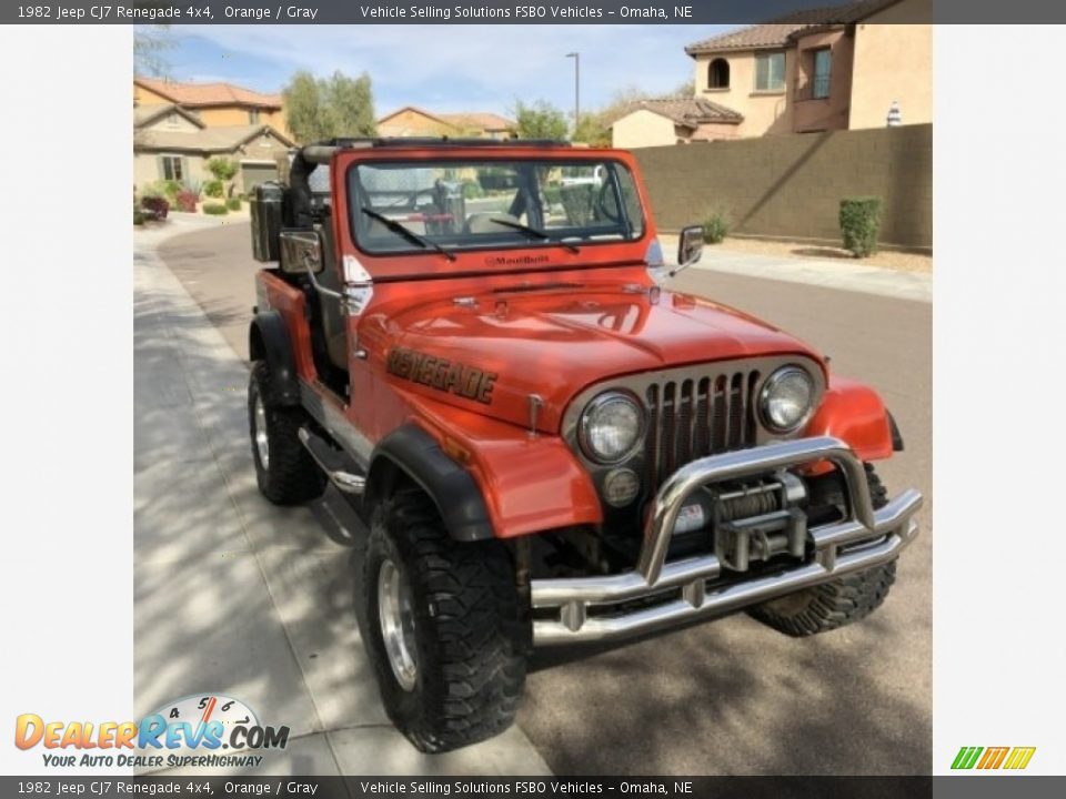 1982 Jeep CJ7 Renegade 4x4 Orange / Gray Photo #12