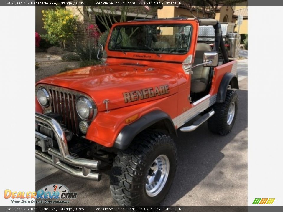 1982 Jeep CJ7 Renegade 4x4 Orange / Gray Photo #14