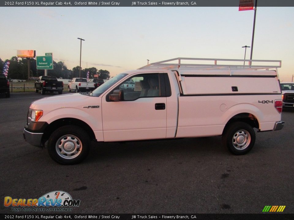 2012 Ford F150 XL Regular Cab 4x4 Oxford White / Steel Gray Photo #2