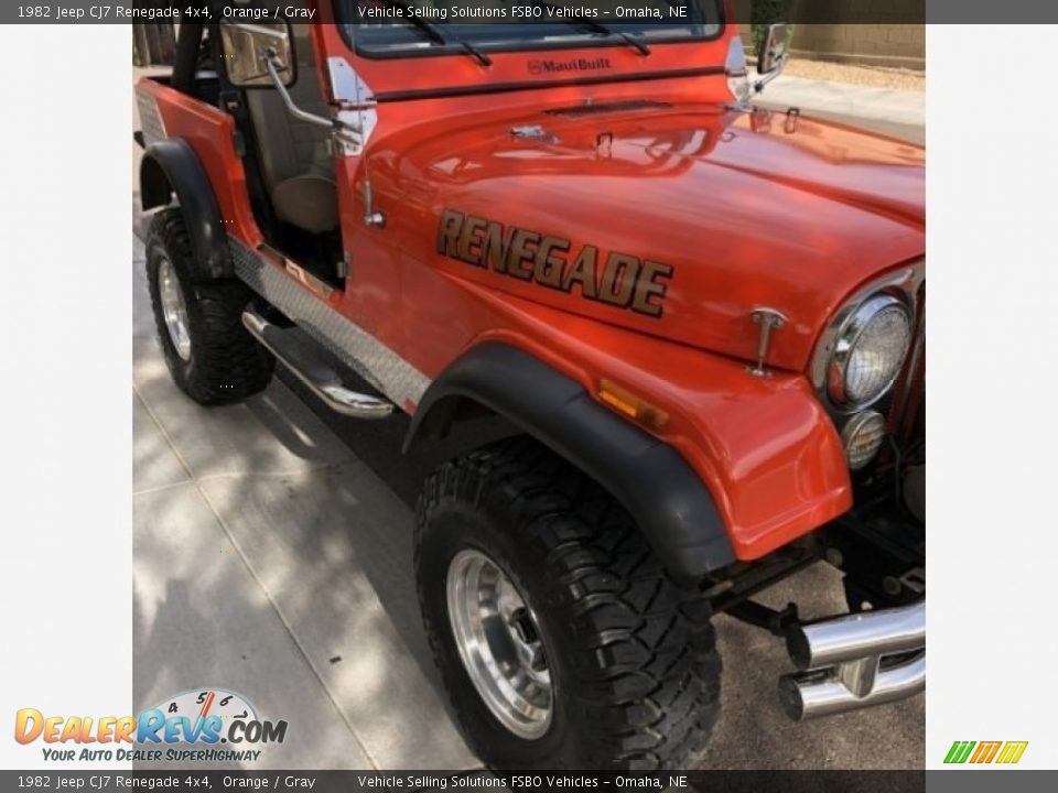 1982 Jeep CJ7 Renegade 4x4 Orange / Gray Photo #16