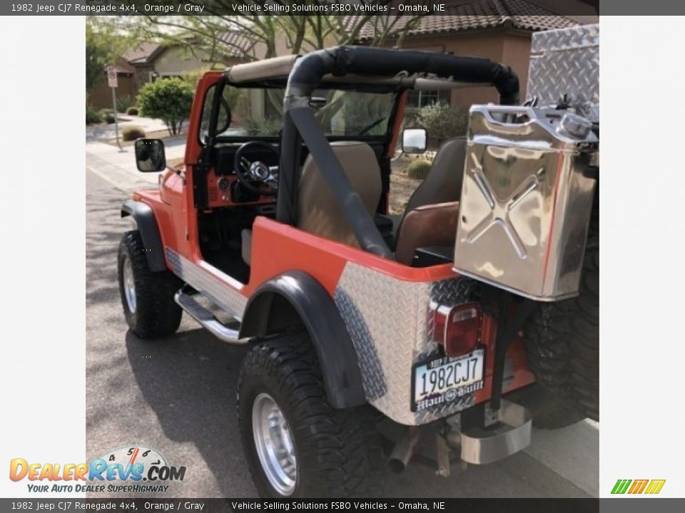 1982 Jeep CJ7 Renegade 4x4 Orange / Gray Photo #17