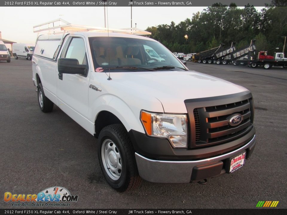 2012 Ford F150 XL Regular Cab 4x4 Oxford White / Steel Gray Photo #7