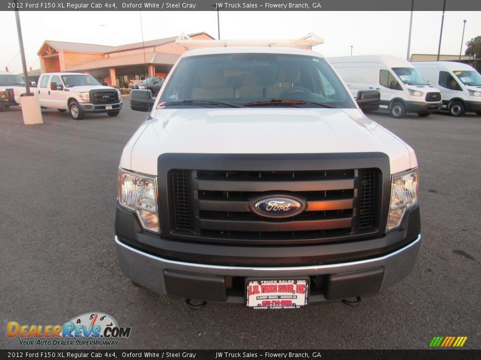 2012 Ford F150 XL Regular Cab 4x4 Oxford White / Steel Gray Photo #8