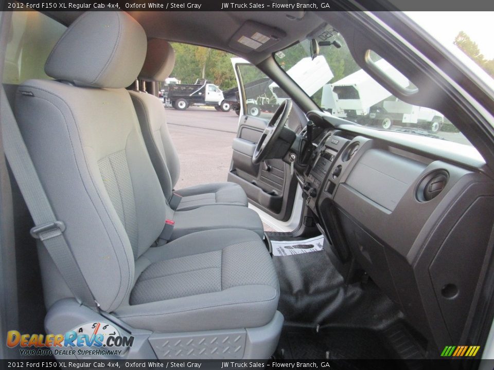 2012 Ford F150 XL Regular Cab 4x4 Oxford White / Steel Gray Photo #22