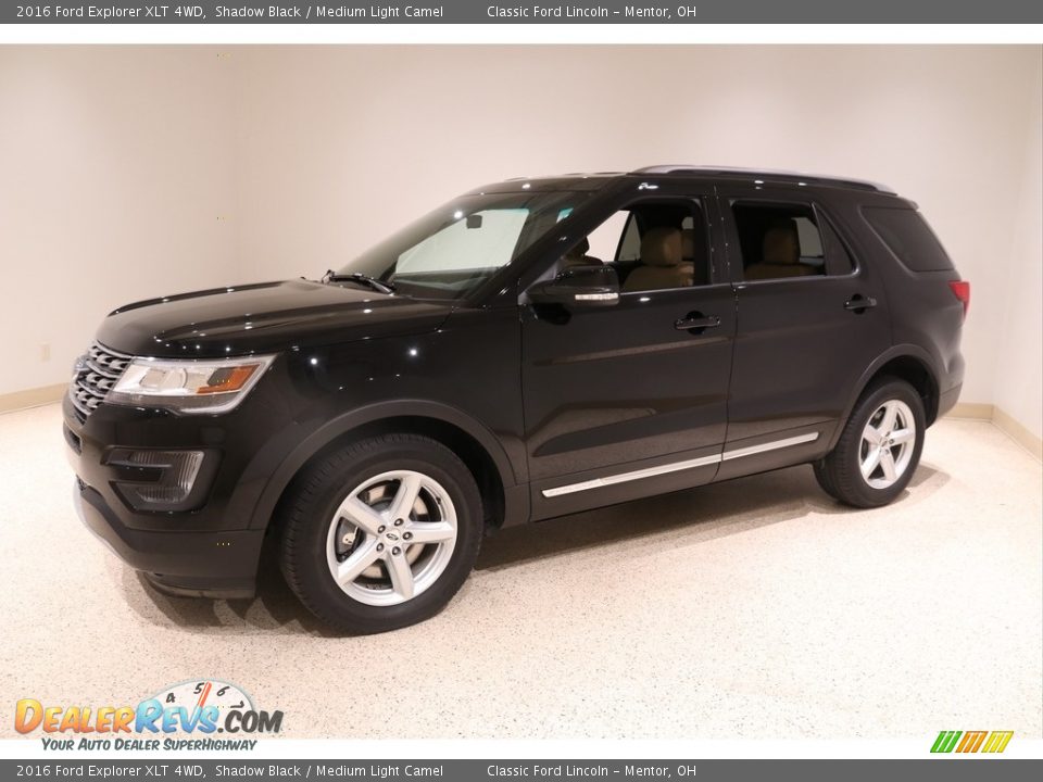 2016 Ford Explorer XLT 4WD Shadow Black / Medium Light Camel Photo #3