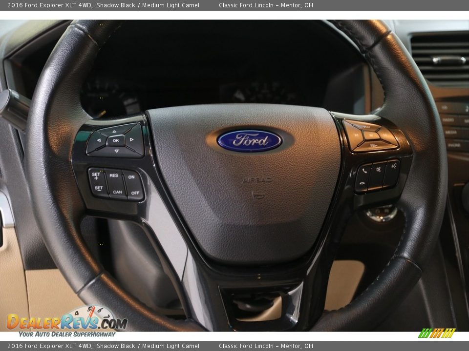 2016 Ford Explorer XLT 4WD Shadow Black / Medium Light Camel Photo #6