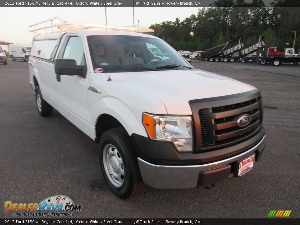 2012 Ford F150 XL Regular Cab 4x4 Oxford White / Steel Gray Photo #34