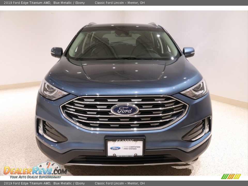 2019 Ford Edge Titanium AWD Blue Metallic / Ebony Photo #2