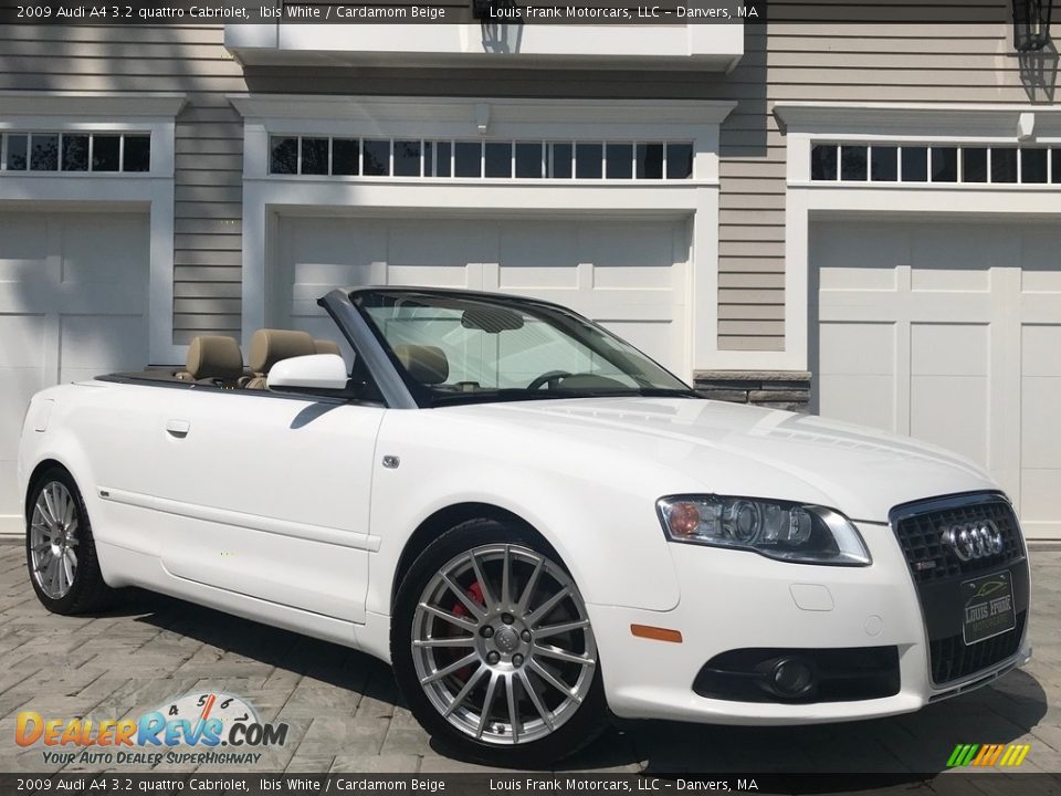 2009 Audi A4 3.2 quattro Cabriolet Ibis White / Cardamom Beige Photo #2