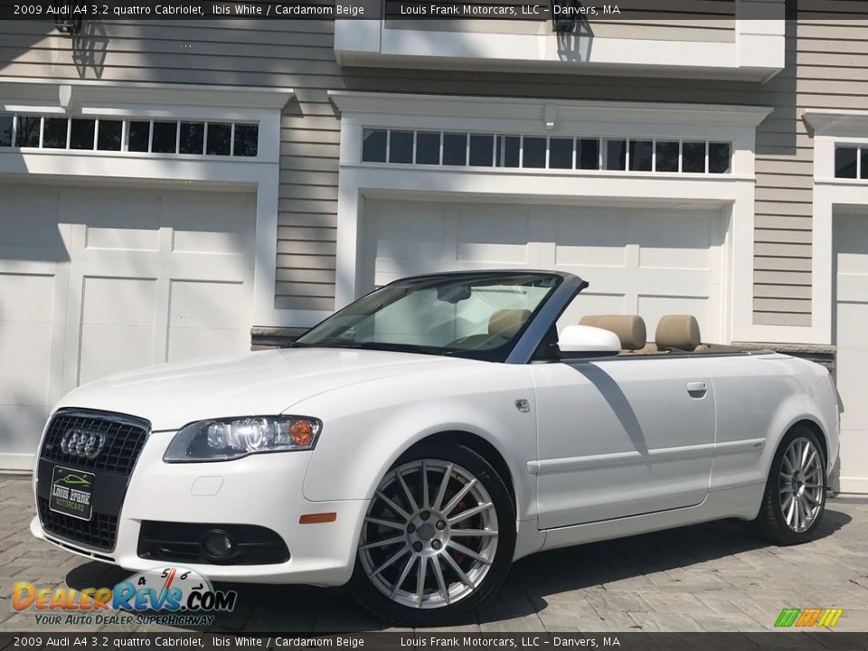 2009 Audi A4 3.2 quattro Cabriolet Ibis White / Cardamom Beige Photo #4