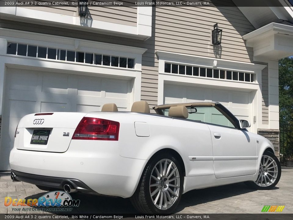 2009 Audi A4 3.2 quattro Cabriolet Ibis White / Cardamom Beige Photo #5