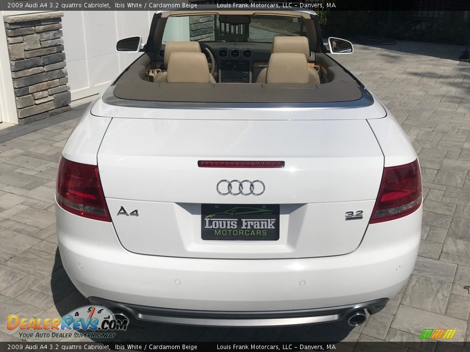2009 Audi A4 3.2 quattro Cabriolet Ibis White / Cardamom Beige Photo #8
