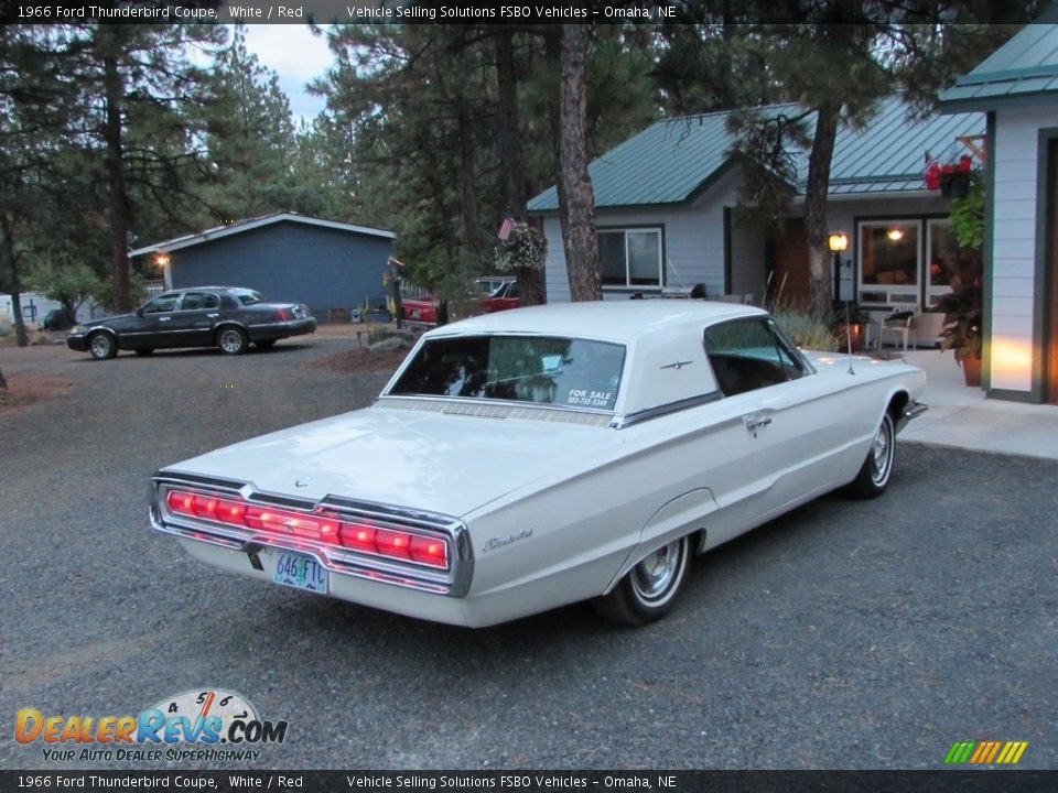 1966 Ford Thunderbird Coupe White / Red Photo #17