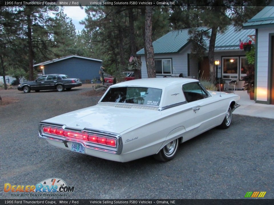 1966 Ford Thunderbird Coupe White / Red Photo #17