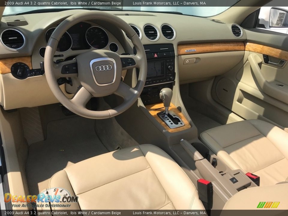 2009 Audi A4 3.2 quattro Cabriolet Ibis White / Cardamom Beige Photo #9