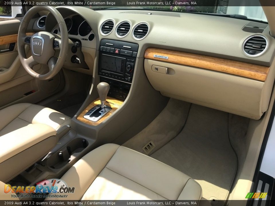 2009 Audi A4 3.2 quattro Cabriolet Ibis White / Cardamom Beige Photo #10
