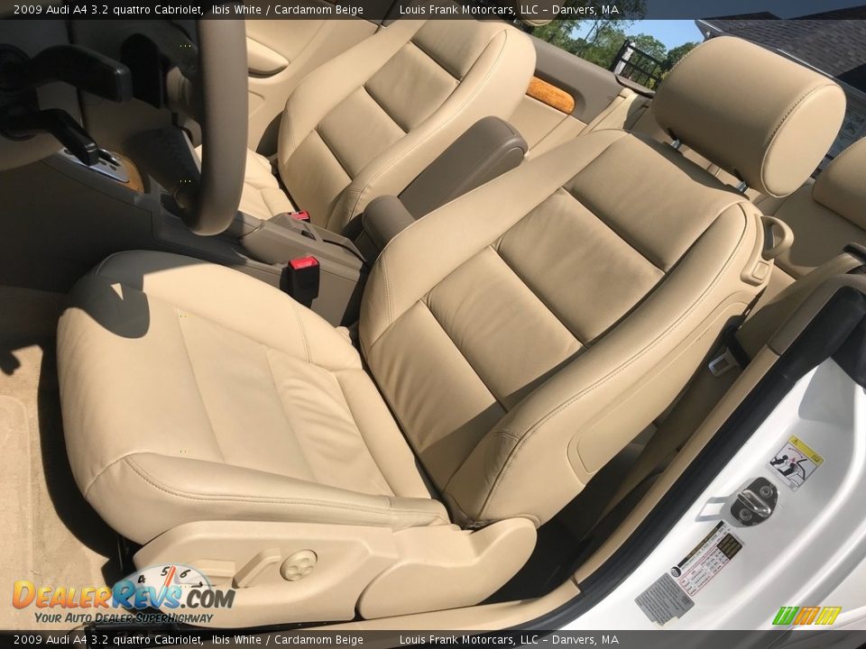 2009 Audi A4 3.2 quattro Cabriolet Ibis White / Cardamom Beige Photo #11