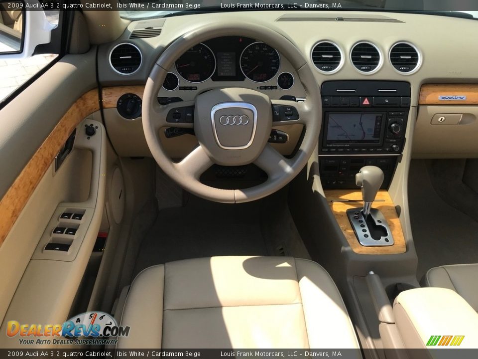 2009 Audi A4 3.2 quattro Cabriolet Ibis White / Cardamom Beige Photo #13